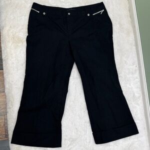 Banana Republic Black Wide-Leg Capris 12